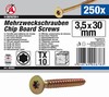 Mehrzweckschrauben, 3,5x30 mm, T10, 250 Stück